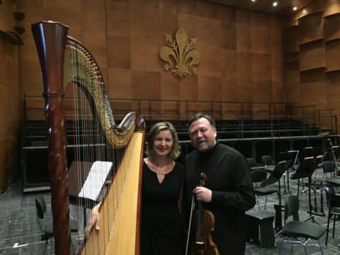 Ladislau Petru Horvath (violino) e Susanna Bertuccioli (arpa)